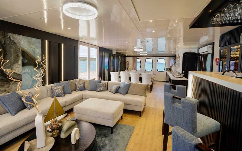 interior area living room Alya Cruise to Galapagos