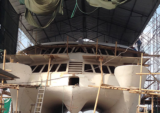 EcoGalaxy Catamaran in Guayaquil Deck