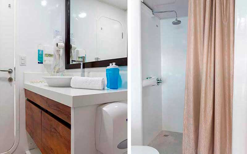ecogalaxy bathroom cabin cruise to Galapagos